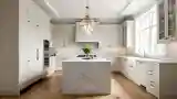 Elegant Kitchen in Marble and Gold