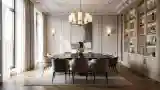 Zakwaterowanie eleganckiego salonu do posiłków