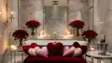 Łazienka w elegancji czerwonej