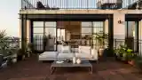 Loft Terrace with Concrete and Wood