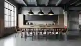 Industriálny jadalnia z betonu