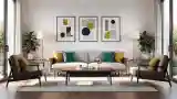 Modern Lounge with Wood and Fabric