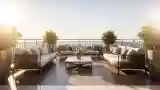 Łazienka na dachu z eleganckim designem