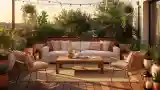 Bohemian Terrace with Patterned Furniture