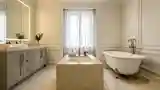 Modern Classic Bathroom with Marble and Gold
