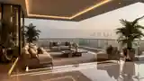 Wysoki taras z eleganckim widokiem