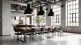 Industriálny jadalnia z betonu