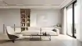 Minimalistny Pokój Życia z Drewnem