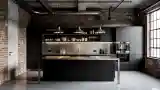 Industrial Kitchen w/ Concrete & Brick