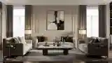 Elegant Lounge with Marble Accents