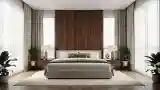 Refined Bedroom with Wood Accents