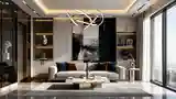 Glamorous Living Room with Marble Coffee Table