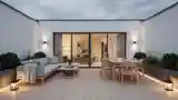 Scandinavian Terrace with Wood and Light