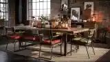 Wnętrze przemysłowe, eleganckie jadalnia