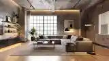 Concrete and Brick Loft Lounge
