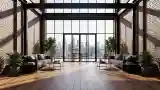 Loft Living Room with Skyline View