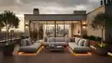 Terrasa Loft z drewnem i światłem