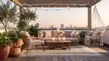 Bohemian Terrace with Wood and Wicker