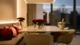 Minimalistna Sala Jadalnia z Lśniącym Drewnem