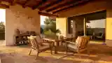 Serene Terrace with Warm Wood and Light