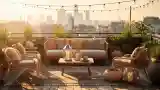 Bohemian Terrace with Wood and Rattan