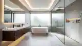 Spacious Marble Bathroom with Serenity