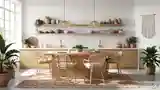 Kuchnia Boho z Drewnem i Włosami