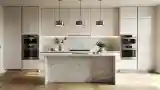 Marble Kitchen with Warm Light