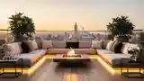 Glamour Terrace with Fire Pit