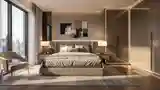Glamour Bedroom with Metallic Accents