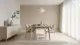 Elegancka sala kolacyjna z drewnem