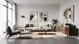 Sunlit Mid-Century Modern Living Room