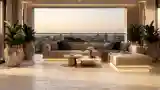 Wysoki Terasowy Salon z Marmurem