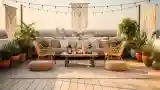 Boho Taras z Drewna i Rostu