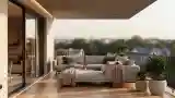 Elegancki balkon z widokiem