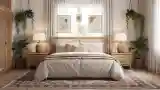 A Calm Bedroom in Warm Wood Tones