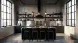 Industrial Kitchen w/ Raw Concrete