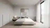Minimalist Master Bedroom in Soft Grays