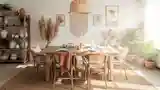 Elegancka Sala Jedzeniowa w Stylu Boho