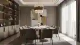 Elegancki Salon Jadalny z Marmurem