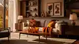 Mid-Century Modern Living Room with Warmth