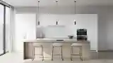 Minimalistyczna Kuchnia z Drewnem i Betonem
