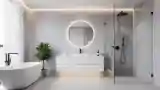 Minimalistowa łazienka z betonem