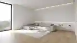 Minimalistna sala w minimalistycznym stylu
