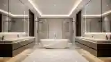 Minimalist Bathroom with Marble