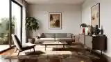 Living Room with Warm Wood and Natural Light
