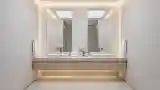 Minimalist Bathroom with Warm Lighting