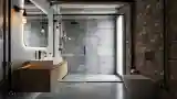 Industrial Bathroom with Raw Elegance