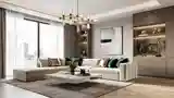 Glamour Living Room with Marble and Gold