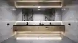 Lakoniczna łazienka betonowa